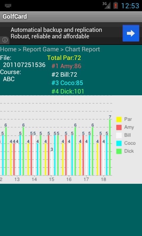 GolfCard高爾夫計分卡截圖