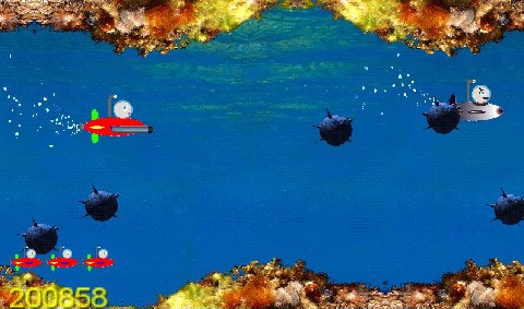潜艇的游戏。截图2
