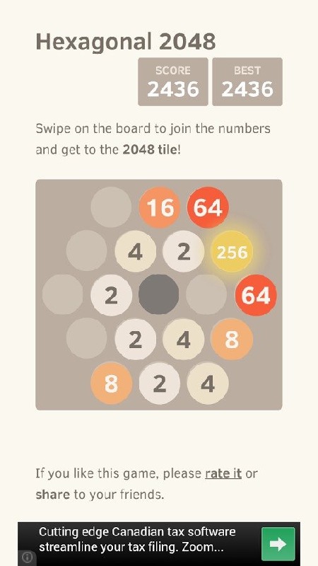 2048六邊形截圖2