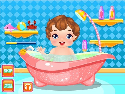 新鲜的宝宝洗澡游戏截图
