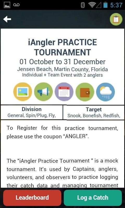 iAngler Tournament截图2