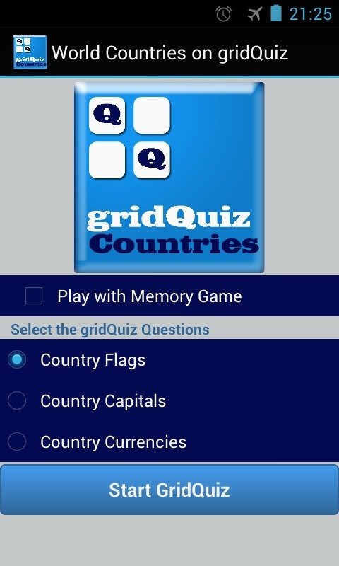 World Countries on gridQuiz截图5