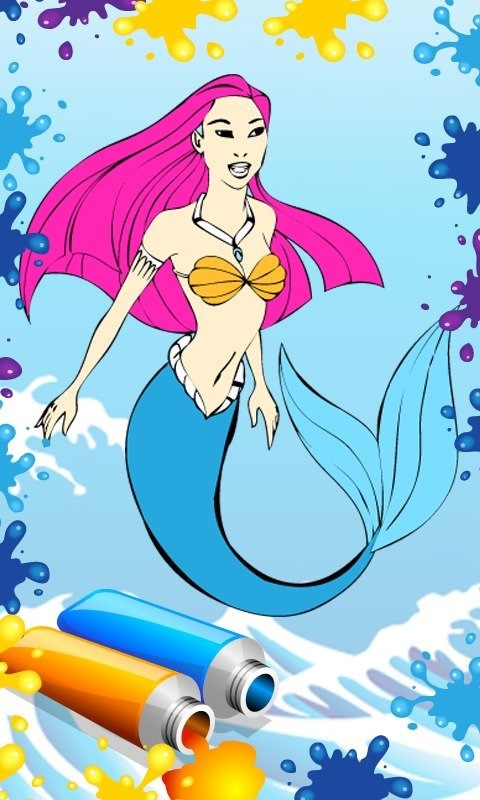 Mermaid Kids Coloring截图5