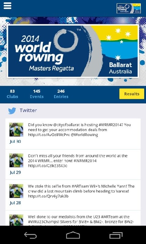 World Rowing Masters Regatta截图5