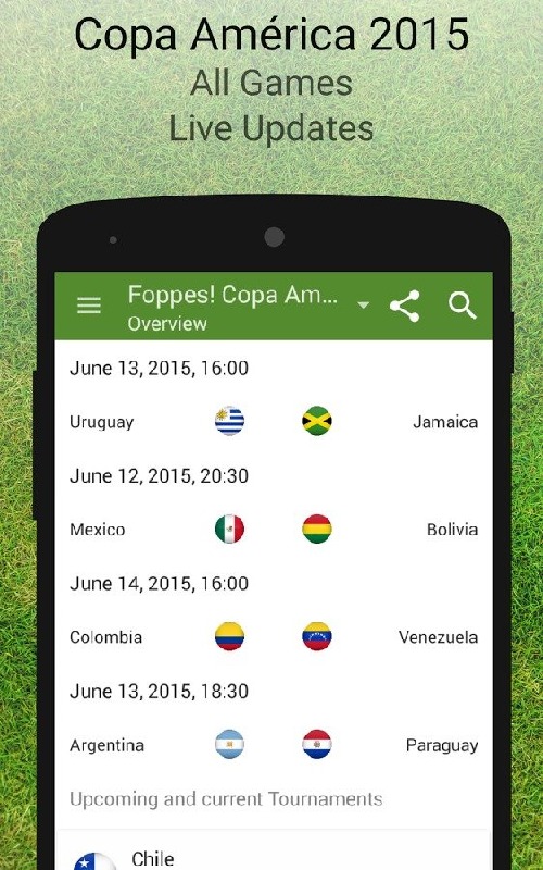 Copa América 2015 Schedule截圖5