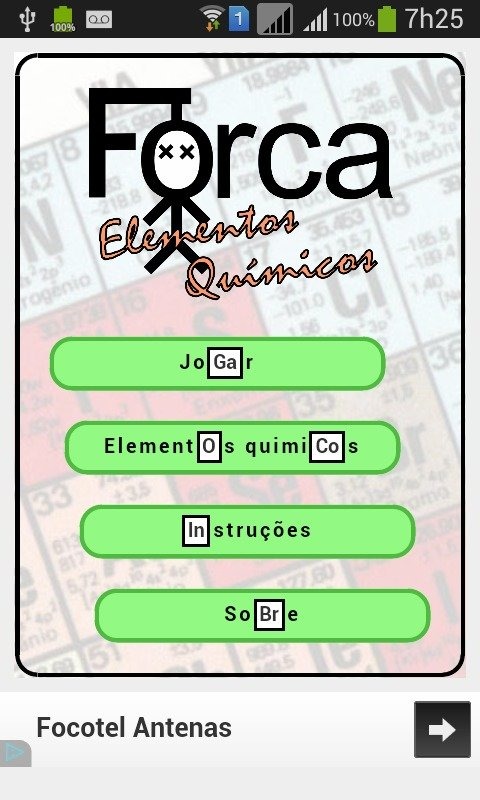 Forca: Elementos Químicos截图5