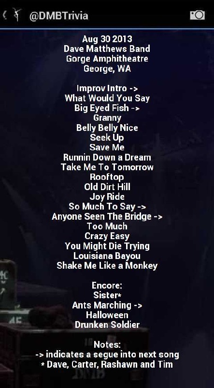 DMB Trivia & Setlist截圖5