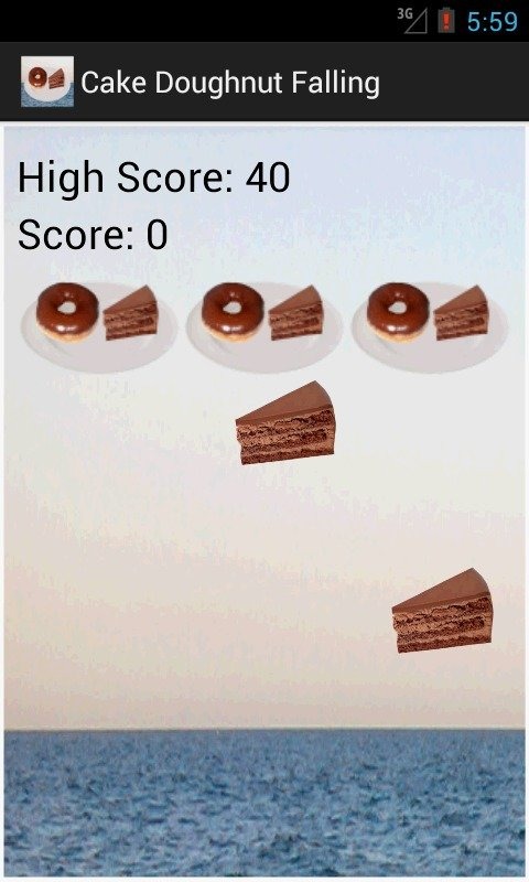 Cake Doughnut Falling Game截图5