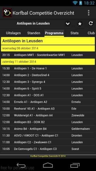 Korfbal Competitie Overzicht截图2