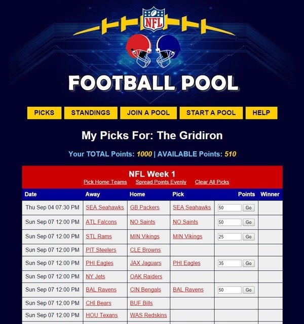 NFL Pool Office Football Pool截圖5