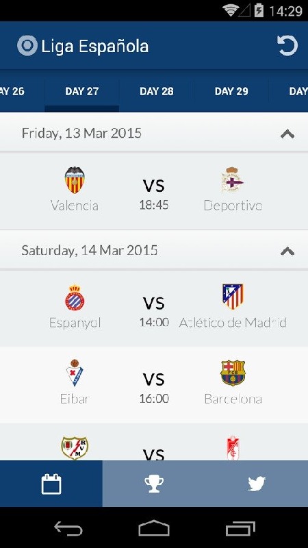 Resultados Liga BBVA截图5