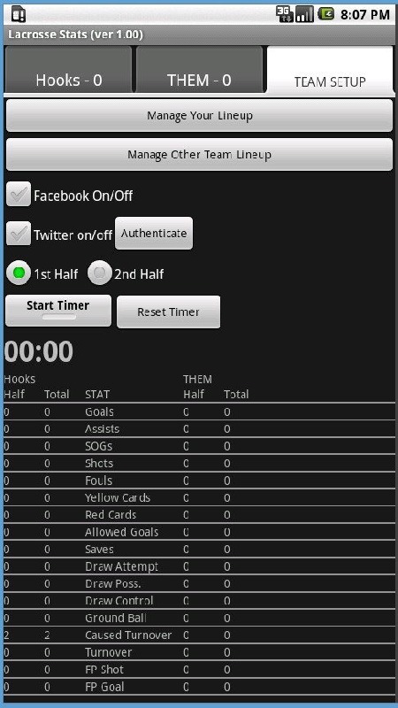 Lacrosse Stats Lite截圖2