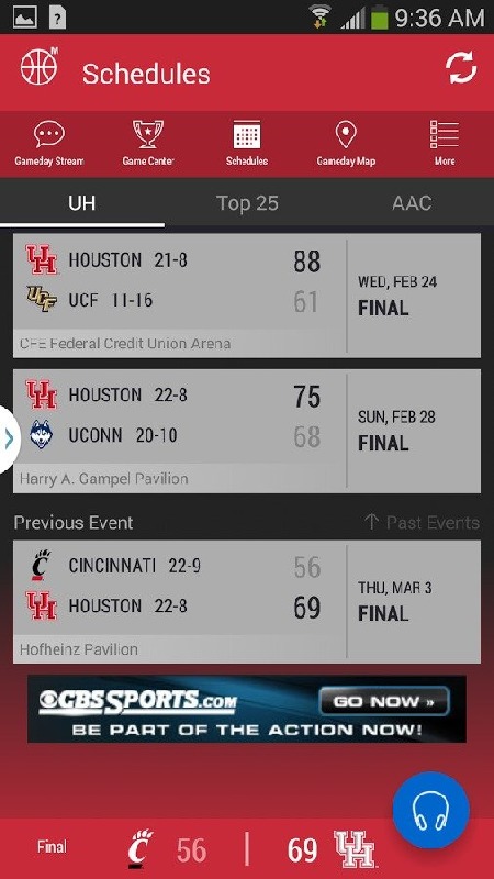 Houston Cougars Gameday截圖2