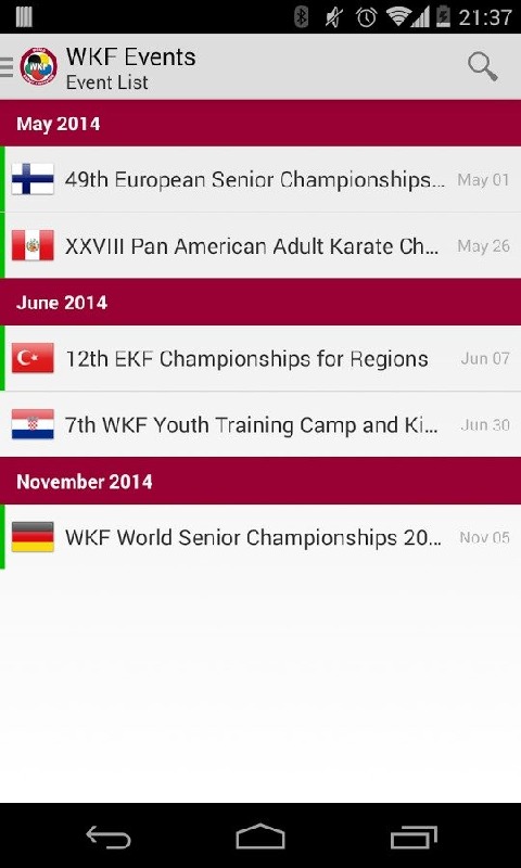 WKF Events截圖5