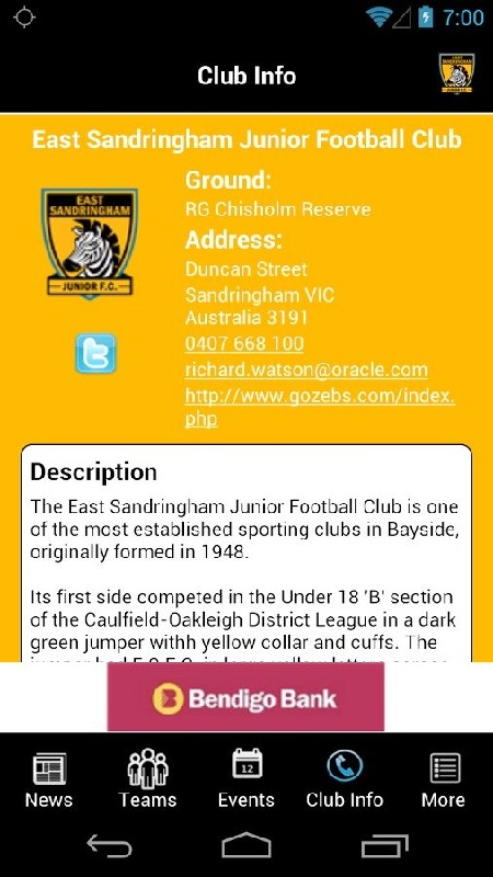 East Sandringham Junior FC截圖1