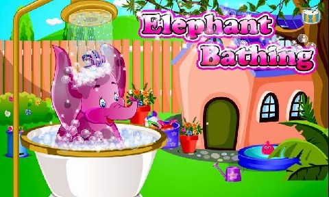 Elephant Bathing Girl Game截图5