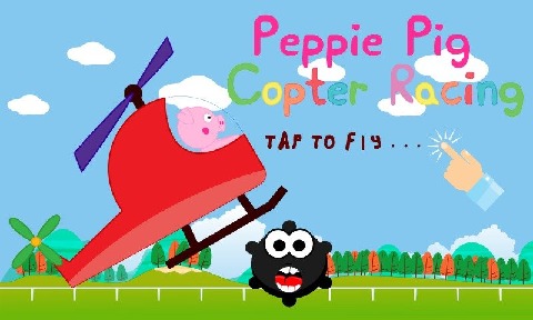 Peppie Pig Copter Racing Games截图5