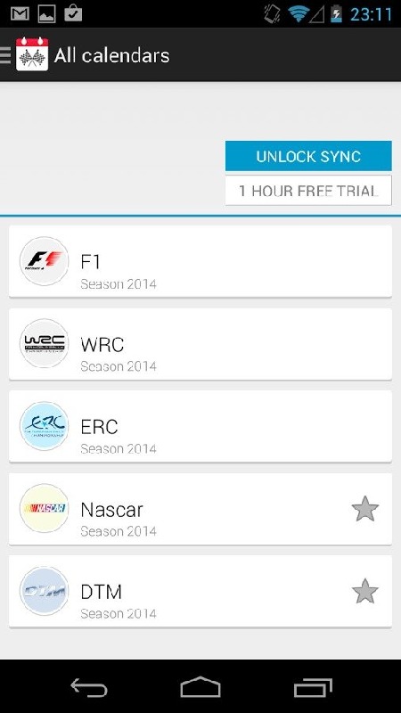 Formula 2014 Race Calendar截图5