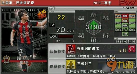 实况俱乐部巅峰茨维塔尼奇属性怎么样 属性解析