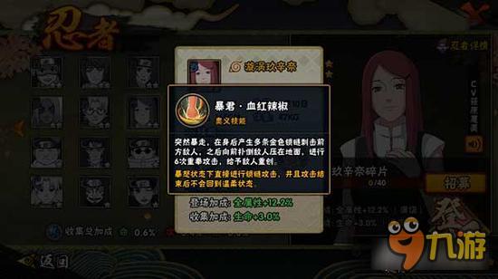 火影忍者手游漩涡玖辛奈基础信息介绍