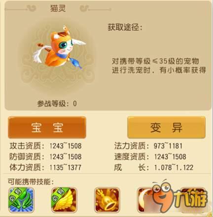 仙灵世界手游首冲党前期最佳选择 强力的猫灵