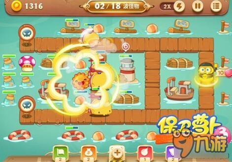 保卫萝卜3码头关卡 码头第13关如何通关呢