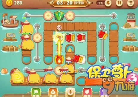 保卫萝卜3码头关卡 码头第12关如何通关呢