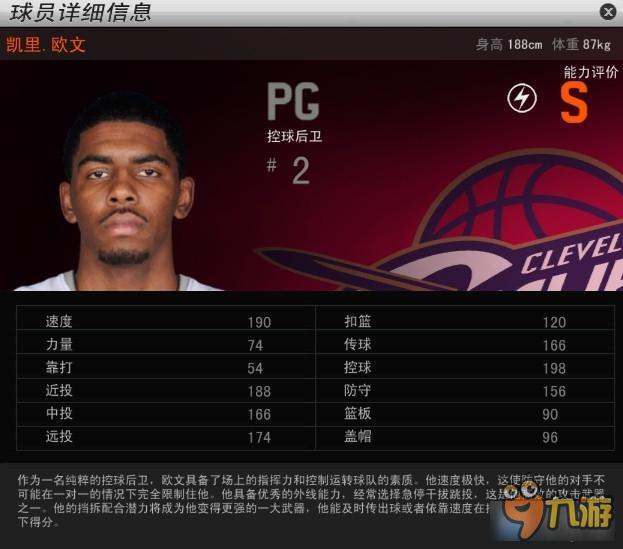 《NBA2KOL》骑士队首发球员隐藏属性