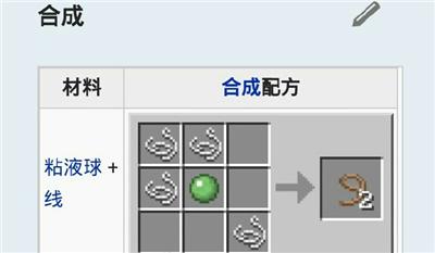 《我的世界手機版》0.15栓繩合成表大全