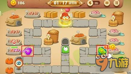 保卫萝卜3集市关卡 集市16关顺利通关攻略