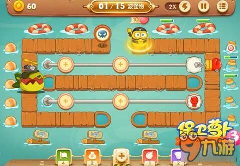 保卫萝卜3码头关卡 码头第36关如何通关呢