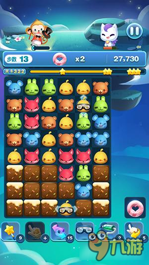 天天爱消除冒险模式322关怎么过 三星过关详解