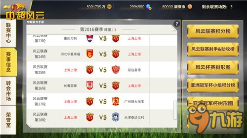 中超双雄冲击亚冠《中超风云》模拟赛况