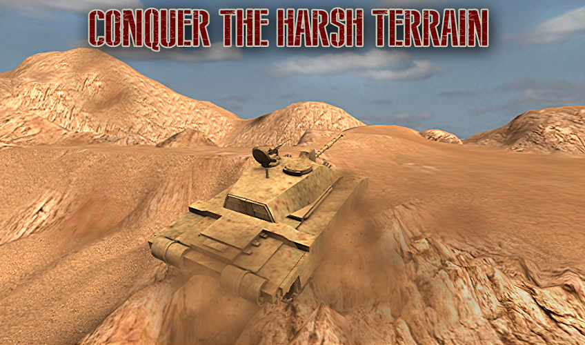 tank over harsh and rugged desert terrain, shoot down fighter