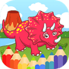 Coloring Pages to learn colors With Dinosaurs
