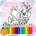 Coloring Unicorn Pony Page