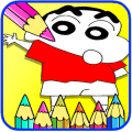 Chinchan Coloring Paintting Drawing Book Game
