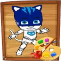 Coloring pages for PJ of masks