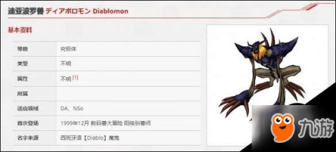 数码宝贝rearise迪亚波罗兽图鉴 迪亚波罗兽资料