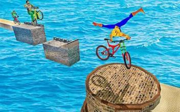 Mega Ramp Superhero BMX Stunts Bicycle Ga
