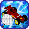3D Cars Color by Number - LoPoly Pixel art