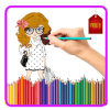 Nice Fashion Girl Coloring Book - Kids Coloring