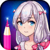 Animated Glitter Coloring Book Anime Manga
