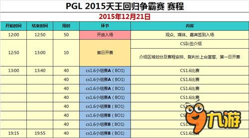 PGL天王回歸爭(zhēng)霸賽賽程新鮮出爐