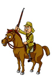 骑马打仗卡通图片