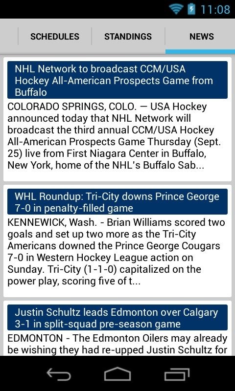 nhl rss feed scores