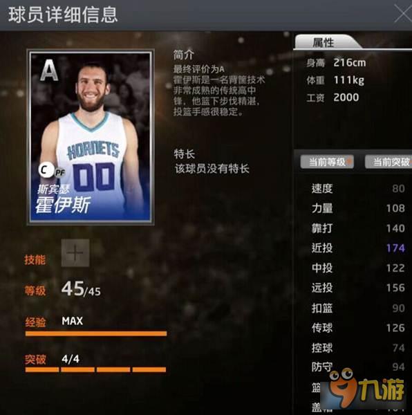 NBA2KOL霍伊斯資料詳情 NBA2KOL霍伊斯介紹