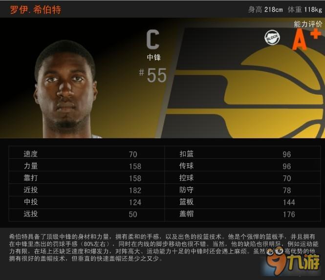 《NBA2kOL》現(xiàn)役十大中鋒之羅伊?希伯特