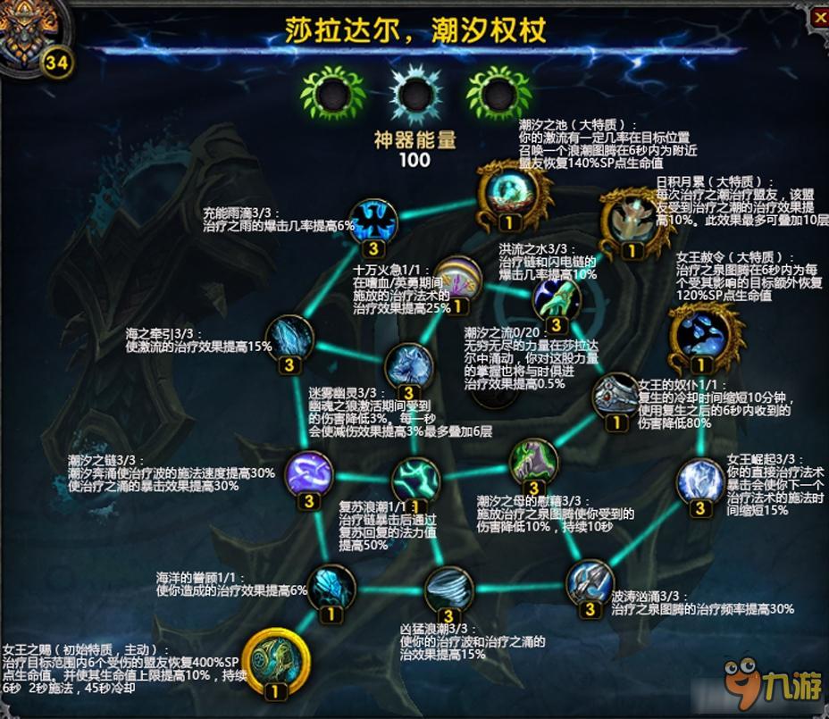 《魔獸世界》7.0奶薩神器天賦加點攻略