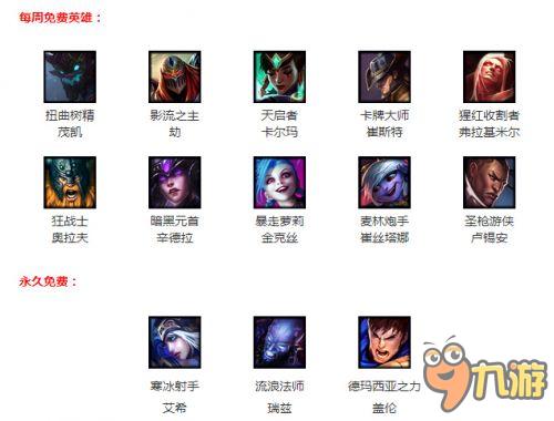 lol周免 lol6月24日周免英雄 下周免費英雄新版本玩法分析